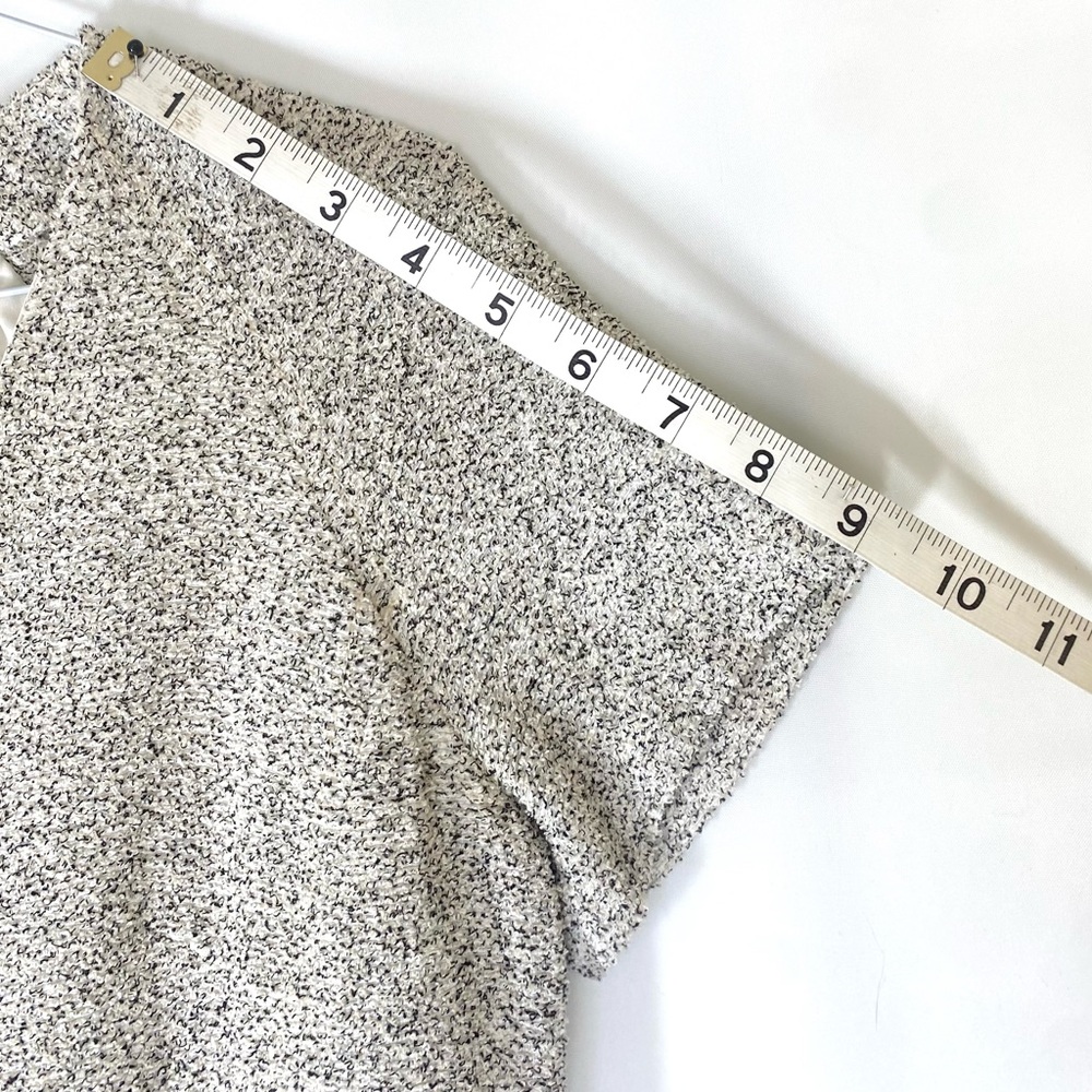 Club Monaco Black White Speckled Cotton Blend Fit Flare Dress Sz S Luxury Zipper - Picture 9 of 11